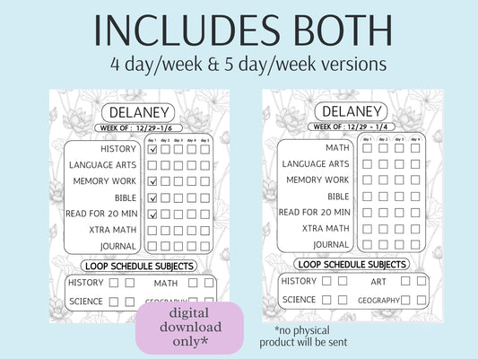 Homeschool Checklist Template