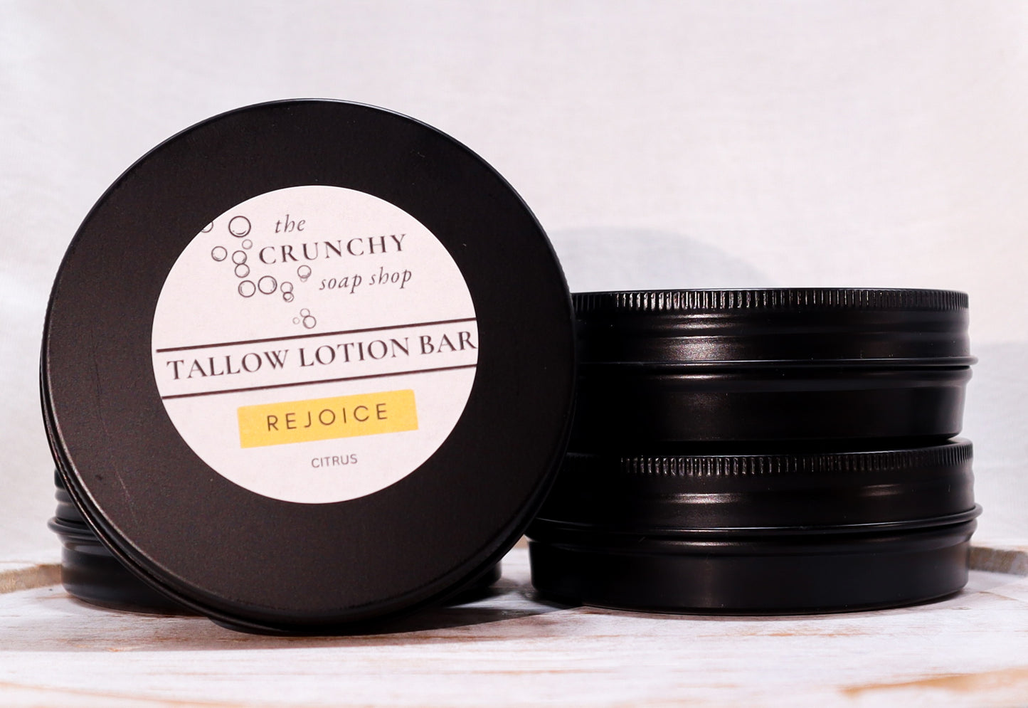 Tallow Lotion Bar | Grass Fed Suet Tallow, Shea Butter & Beeswax | Essential Oils | Tin Container | On-the-Go Moisturizer