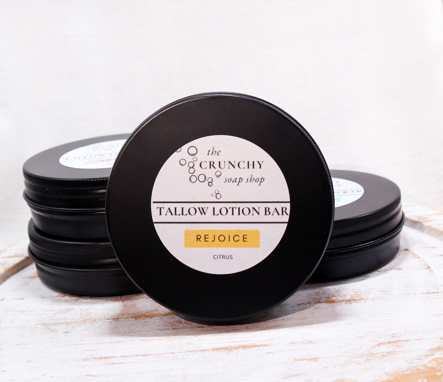 Tallow Lotion Bar | Grass Fed Suet Tallow, Shea Butter & Beeswax | Essential Oils | Tin Container | On-the-Go Moisturizer
