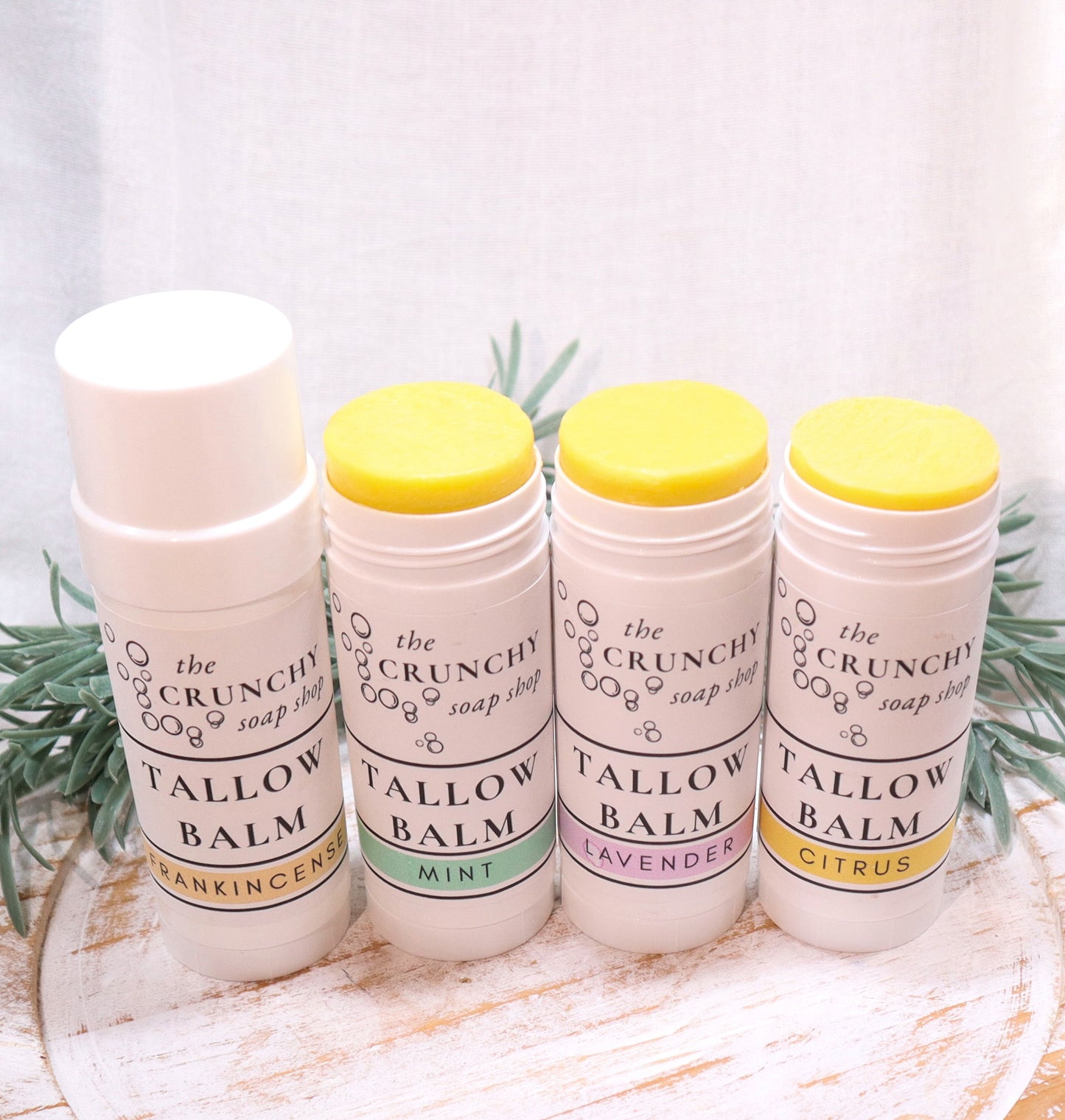 Tallow Balm Stick | Grass Fed Suet Tallow, Shea Butter & Beeswax | Essential Oils | Twist Up Applicator
