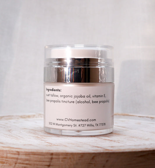 Frankincense & Rosemary Face Tallow with non-nano zinc oxide