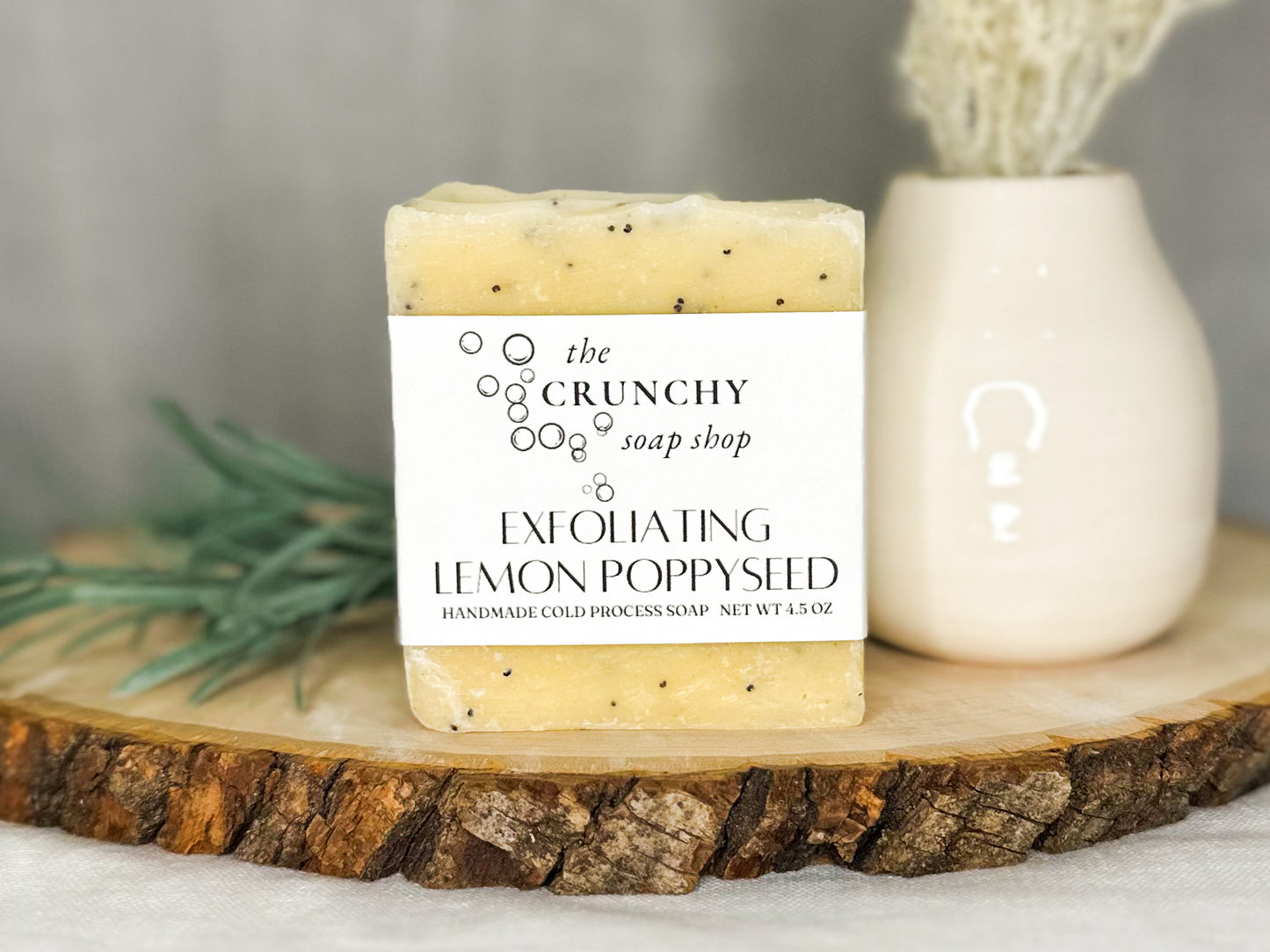 Lemon Poppyseed Bar Soap-Handmade-Artisan-Cold Process