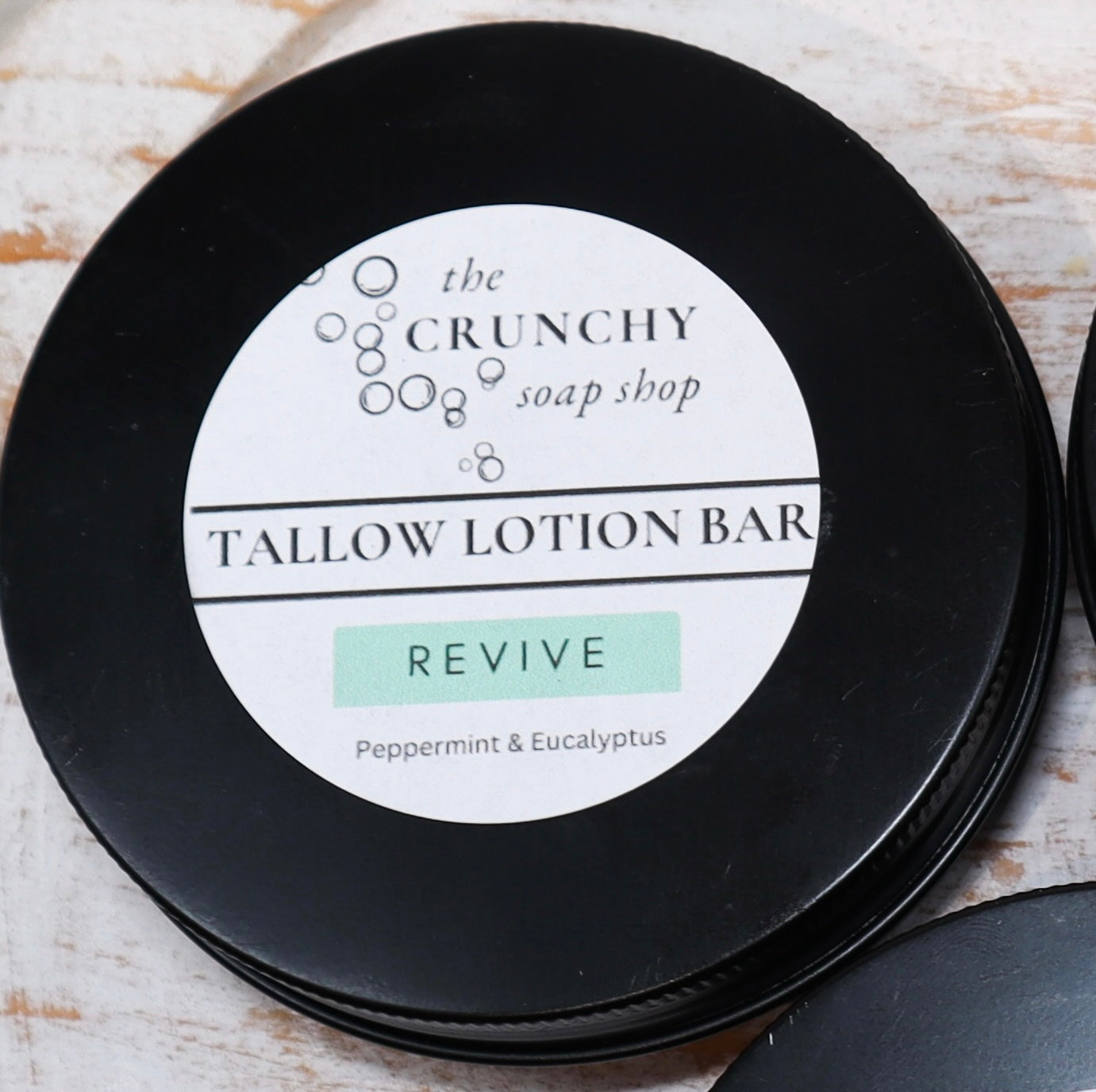 Tallow Lotion Bar | Grass Fed Suet Tallow, Shea Butter & Beeswax | Essential Oils | Tin Container | On-the-Go Moisturizer