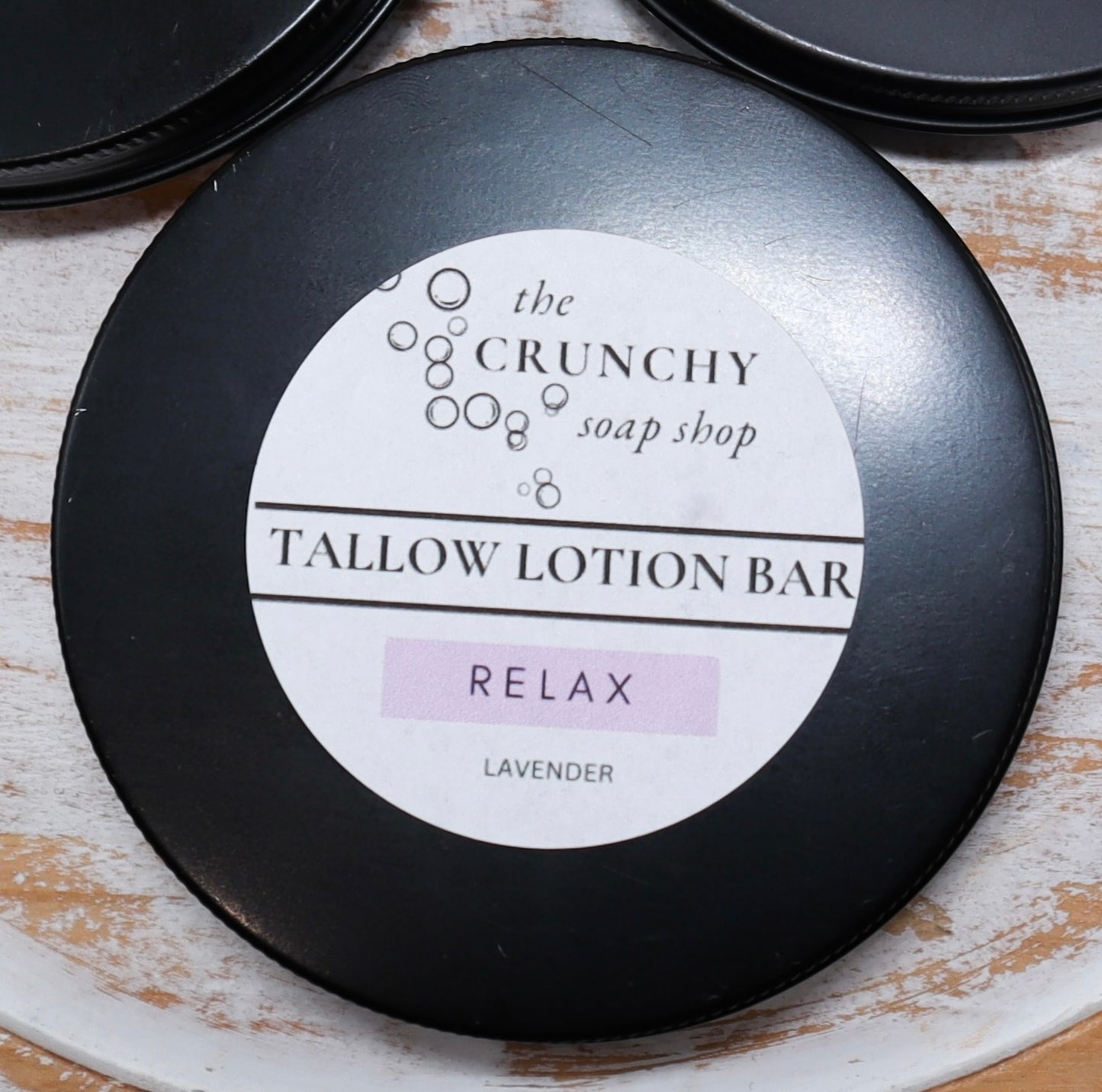 Tallow Lotion Bar | Grass Fed Suet Tallow, Shea Butter & Beeswax | Essential Oils | Tin Container | On-the-Go Moisturizer