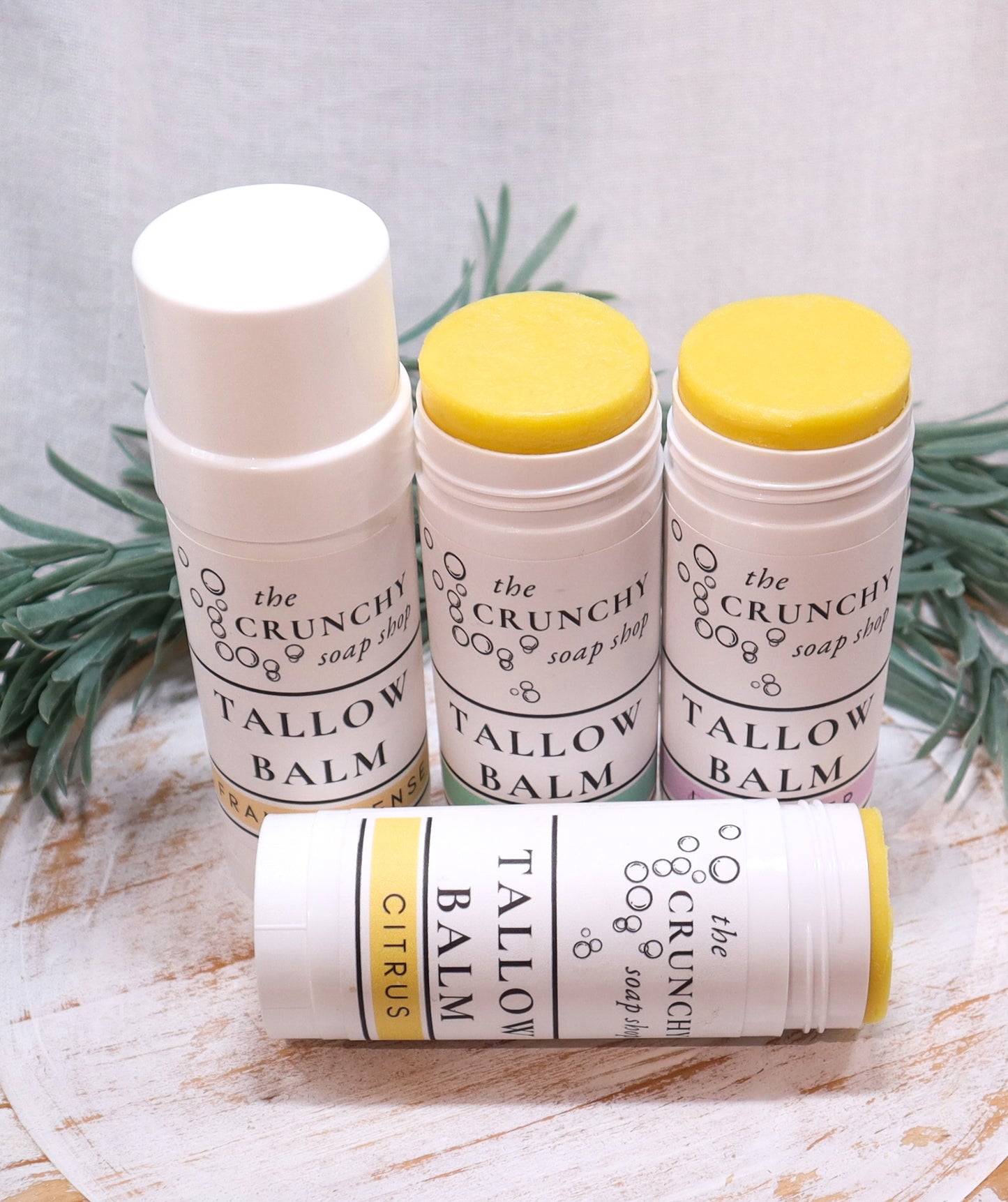 Tallow Balm Stick | Grass Fed Suet Tallow, Shea Butter & Beeswax | Essential Oils | Twist Up Applicator