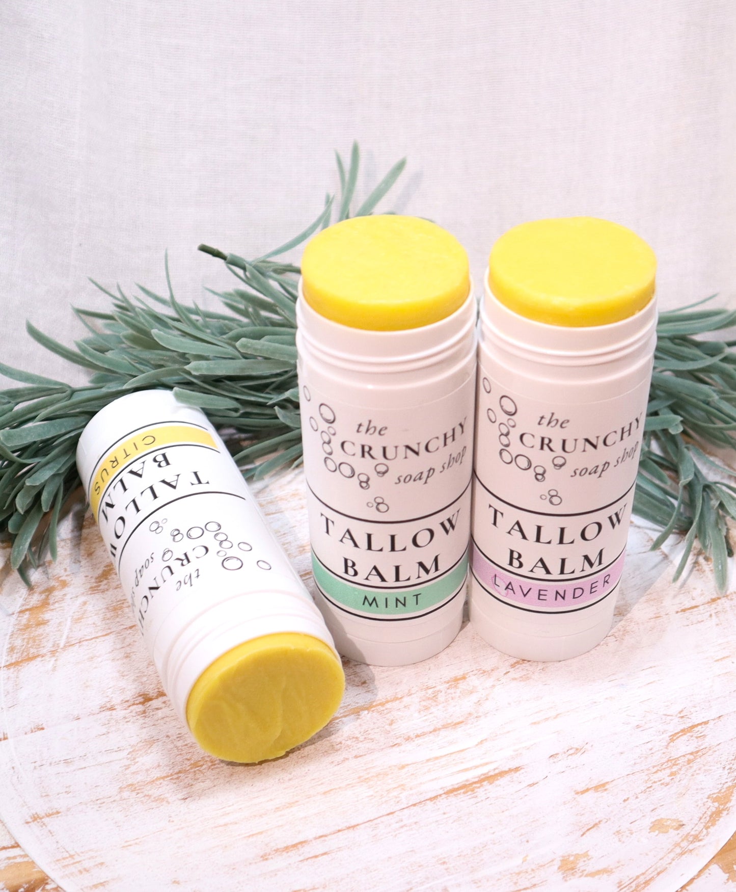 Tallow Balm Stick | Grass Fed Suet Tallow, Shea Butter & Beeswax | Essential Oils | Twist Up Applicator