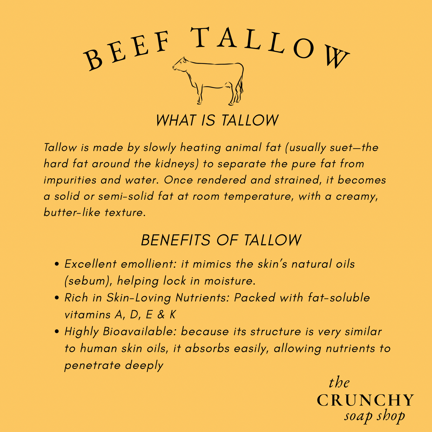 Whipped Suet Tallow - Face and Body Cream with Organic Jojoba Oil & Essential Oils